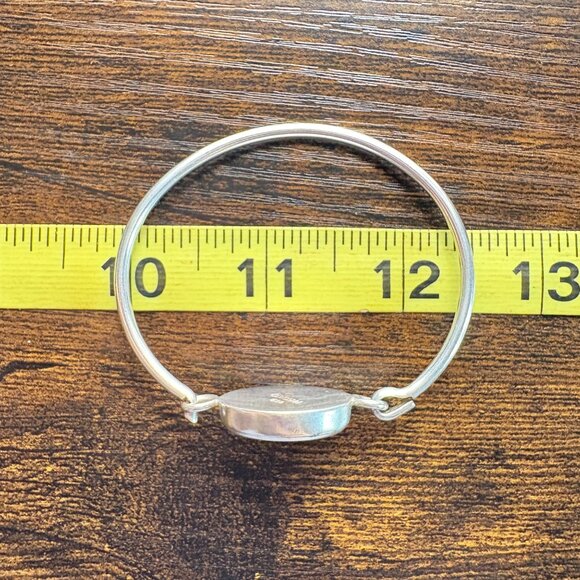 VTG Solid Sterling Silver 925 Engravable ID Bangle Bracelet One Size - Picture 10 of 12